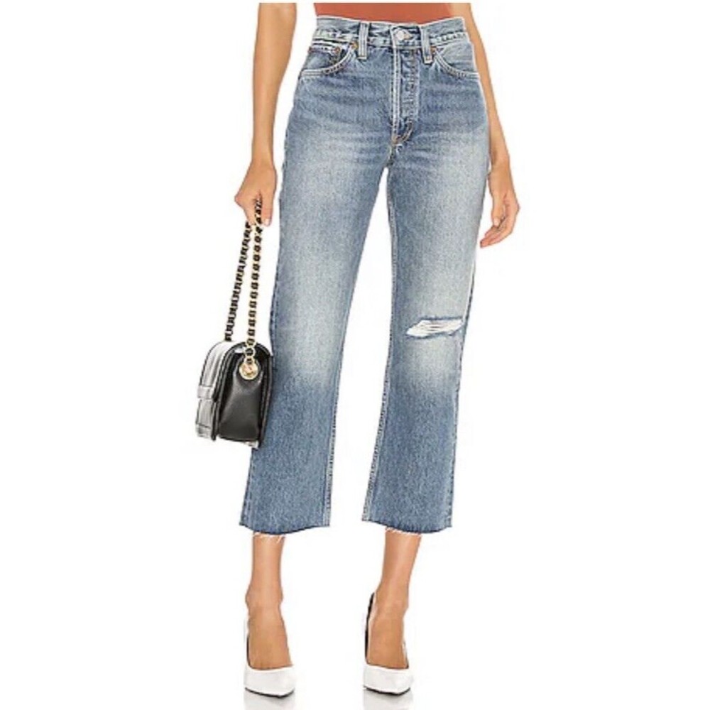 Re/Done Originals 90s High Rise Loose in Light Worn 11 Women’s Size 27